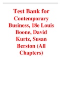 Contemporary Business 18th Edition By Louis  Boone, David  Kurtz, Susan Berston (Test Bank)
