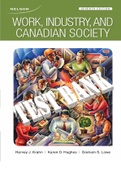 Work, Industry, and Canadian Society. by Graham S. Lowe, Harvey J. Krahn and Karen Hughes. (Complete Download) All ChapterS 1-14. TEST BANK.