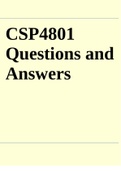 CSP4801 Questions and Answers 
