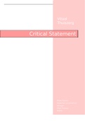 Critical statement owe 5, eindcijfer 9.0