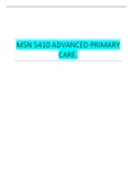 MSN 5410 ADVANCED PRIMARY CARE.