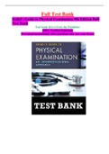 Seidel's Guide to Physical Examination 9th Edition Ball Test Bank (Full Test Bank, Answers verified 100%)
