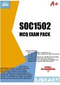 SOC1502 MCQ EXAM PACK 2023