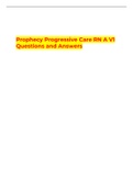 Prophecy Progressive Care RN A V1  Questions and Answers