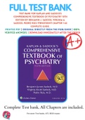 Test Bank For Kaplan and Sadock's Comprehensive Textbook of Psychiatry 10th Edition By Benjamin J. Sadock; Virginia A. Sadock; Pedro Ruiz 9781451100471 Chapter 1-62 Complete Guide .