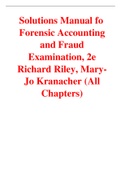 Forensic Accounting and Fraud Examination 2nd Edition By Richard Riley, Mary-Jo Kranacher (Solutions Manual)