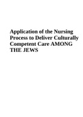 Application of the Nursing Process to Deliver Culturally Competent Care AMONG THE JEWS
