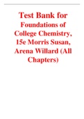 Foundations of College Chemistry 15th Edition By Morris Susan, Arena Willard (Test Bank)