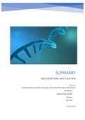 Samenvatting RNA structure and function MOL107 Radboud