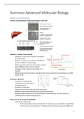Summary Advanced Molecular Biology (NWI-BB048B)