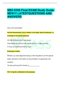 NSG 6330 Final EXAM Study Guide NEW!!! LATESTQUESTIONS AND ANSWERS How is HIV transmitted?