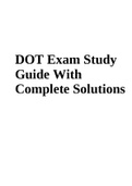 DOT Exam Study Guide With Complete Solutions