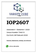 IOP2607 Assignment 1 Semester 1 2023 (734213)