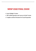 NRNP 6560 Final Exam (3 Versions, Latest-2022/2023, 300 Q & A) / NRNP 6560N Final Exam / NRNP6560 Final Exam / NRNP-6560N Final Exam: Walden University | 100% Verified Q & A |