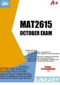 MAT2615 OCTOBER EXAM 2023 SOLUTION
