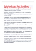Esthetics Oregon State Board Exam Study Guide latest updated (Graded A)
