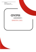 CIV3701 ASSIGNMENT 1 SEMESTER 1 2023