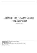 Summary Joshua Filer Network Design Proposal Part 2 by Joshua Filer
