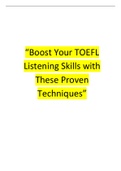 Boost Your TOEFL Listening Skills with These Proven Techniques