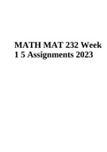 MAT 232 Week 1 5 Assignments 2023 | Statistical Literacy
