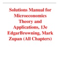 Microeconomics Theory and Applications 13th Edition By Edgar Browning, Mark Zupan (Solutions Manual )