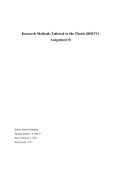Assignment B - Statistiek - RMTT 2023