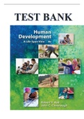 TEST BANK FOR HUMAN DEVELOPMENT A LIFE-SPAN VIEW 8TH EDITION ROBERT V.KAIL JOHN C.CAVANAUGH >ALL CHAPTER< COMPLETE GUIDE RATED A.