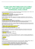 ATI MED-SURG PROCTORED EXAM 2022 FORM C  COMPLETE  EXAM QUESTIONS AND CORRECT ANSWERS(REAL EXAM)|AGRADE