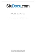 Exam (elaborations) MRL2601 - Entrepreneurial Law (MRL2601)  Entrepreneurial Leadership, ISBN: 9780830837731
