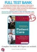 Test Bank For Pierson and Fairchild's Principles & Techniques of Patient Care 6th Edition By Sheryl L. Fairchild; Roberta O'Shea; Robin Washington 9780323445849 Chapter 1-13 Complete Guide .