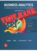 TEST BANK for Business Analytics: Communicating with Numbers 2nd Edition by Sanjiv Jaggia, Alison Kelly and Kevin Lertwachara. ISBN10:  ISBN. (All Chapters 1-18)