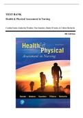 Test Bank - Health & Physical Assessment in Nursing, 4th Edition (Fenske, 2020), Chapter 1-28 | All Chapters