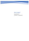 Exam (elaborations) PYC4807 - Psychological Assessment (PYC4807) Portfolio