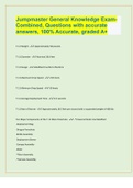 Jumpmaster General Knowledge Exam-Combined, Questions with accurate answers, 100% Accurate, graded A+