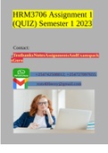 HRM3706 Assignment 1 (COMPLETE ANSWERS) Semester 2 2023