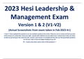 2023 Hesi Leadership & Management Exam Version 1 & 2 (V1-V2) (Actual Screenshots from exam taken For Feb 2023 A+)