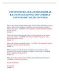  CDFM MODULE 2 EXAM 2023-2024 REAL EXAM 150 QUESTIONS AND CORRECT ANSWERS(DETAILED ANSWERS)