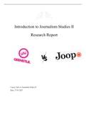 Report Introduction to Journalism Studies II (grade 8.0) Minor Journalism RUG (LJX057B05)