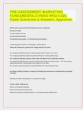 C712- Marketing Fundamentals WGU. Exam Questions with accurate answers, rated A