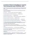 Louisiana Class D "Chauffeur's" License Test (Answered) 2023 VERIFIED 100%