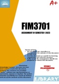 FIM3701 ASSIGNMENT 1 SEMESTER 1 2023