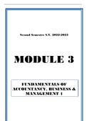 Fundamentals of Accountancy Business and Management - Module 3