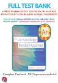 Test Bank For Applied Pharmacology for the Dental Hygienist 8th Edition by Elena Bablenis Haveles 9780323595391 Chapter 1-26 Complete Guide .