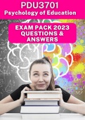 PED3701 Exam Pack for 2023: Ace Your Exams with Past Questions and Accurate Answers (Updated till the latest exam October 2022) 