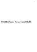 NUCLEX Archer Review Mental Health.