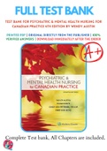 Test Bank For Psychiatric & Mental Health Nursing for Canadian Practice 4th Edition by Wendy Austin 9781496384874 Chapter 1-35 Complete Guide.