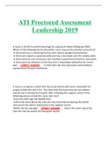 ATI Proctored Assessment Leadership 2019