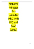 Alabama AdjusterPro Exam for P&C with WC and Crop (2023)