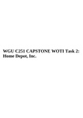 WGU C251 CAPSTONE WOTI Task 2: Home Depot, Inc.