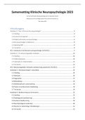 Volledige samenvatting deeltoets 1 Klinische Neuropsychologie Boek (1/12) & Hoorcolleges